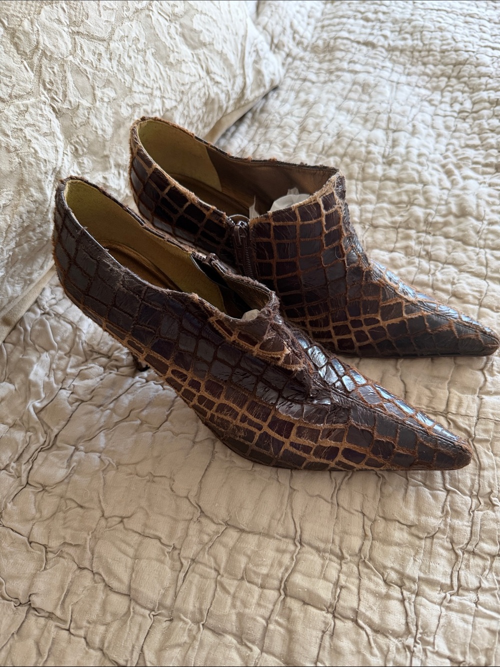 Carole Little vintage shoes from Brazil stored in shoe bags for years exquisite